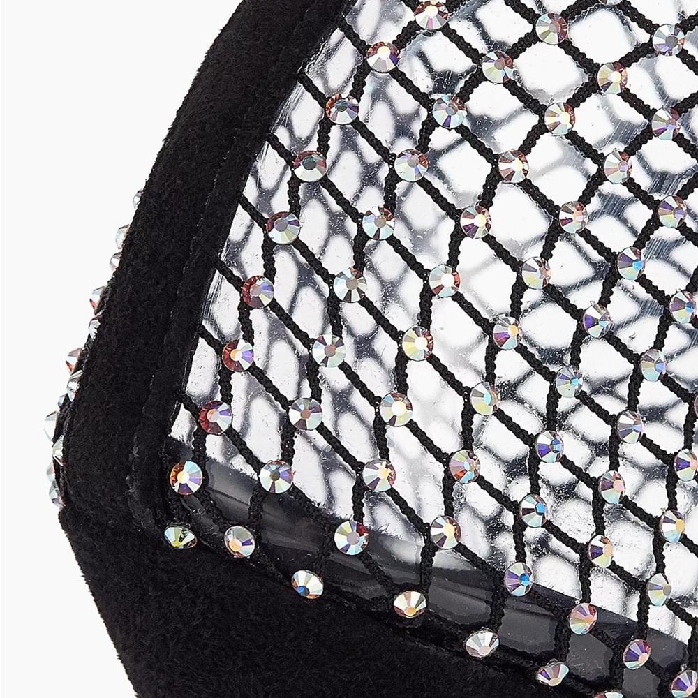 Saint Laurent Koller Crystal Rhinestone Sock Mesh Boots Size 37 - Picture 14 of 15